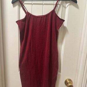 Fashion Nova Burgundy Bodycon Slip Dress – Size Unknown (Used)